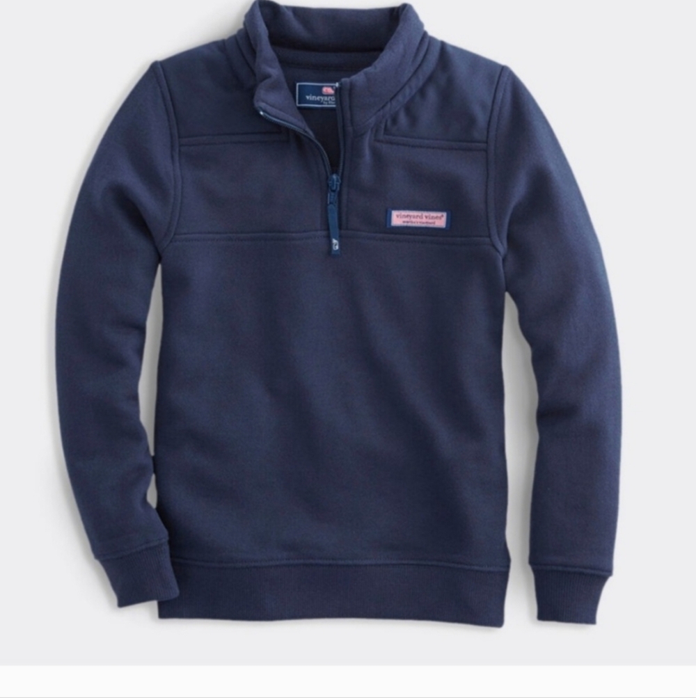 Vineyard Vines Women's Small Navy 1/4 Zip Sweatshirt Neck Lined Long Sleeve - Picture 1 of 6